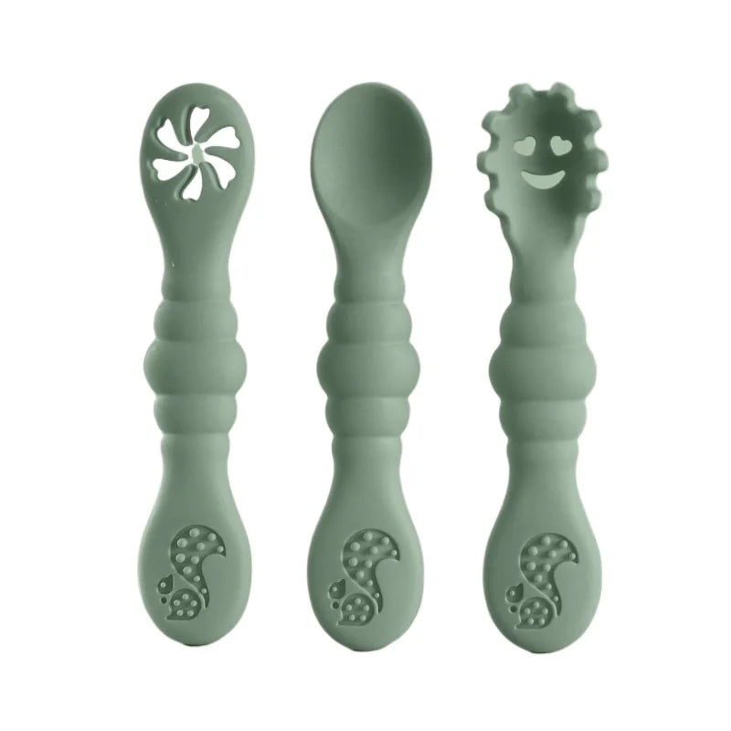 Kit De Talheres Infantil 3 Peças Com Ventosa Encantaditos