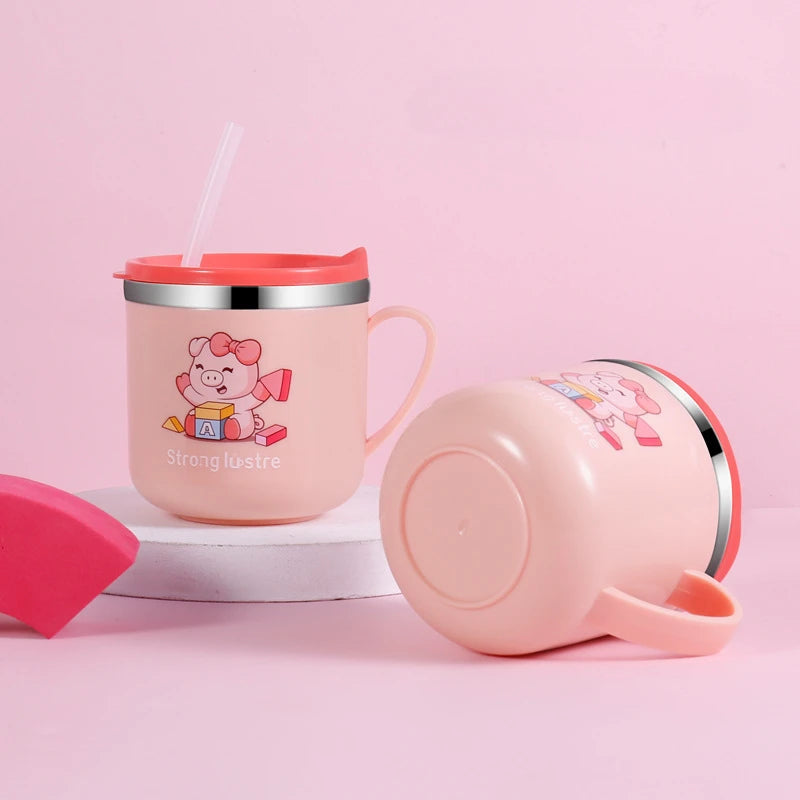 Caneca Infantil De Aço Inoxidável 250ml Encantaditos