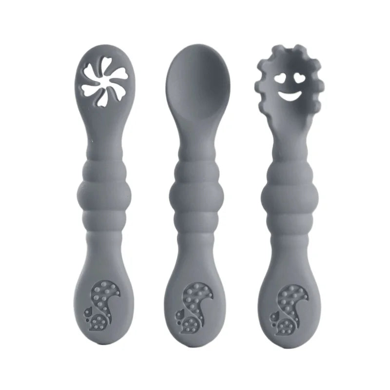 Kit De Talheres Infantil 3 Peças Com Ventosa Encantaditos