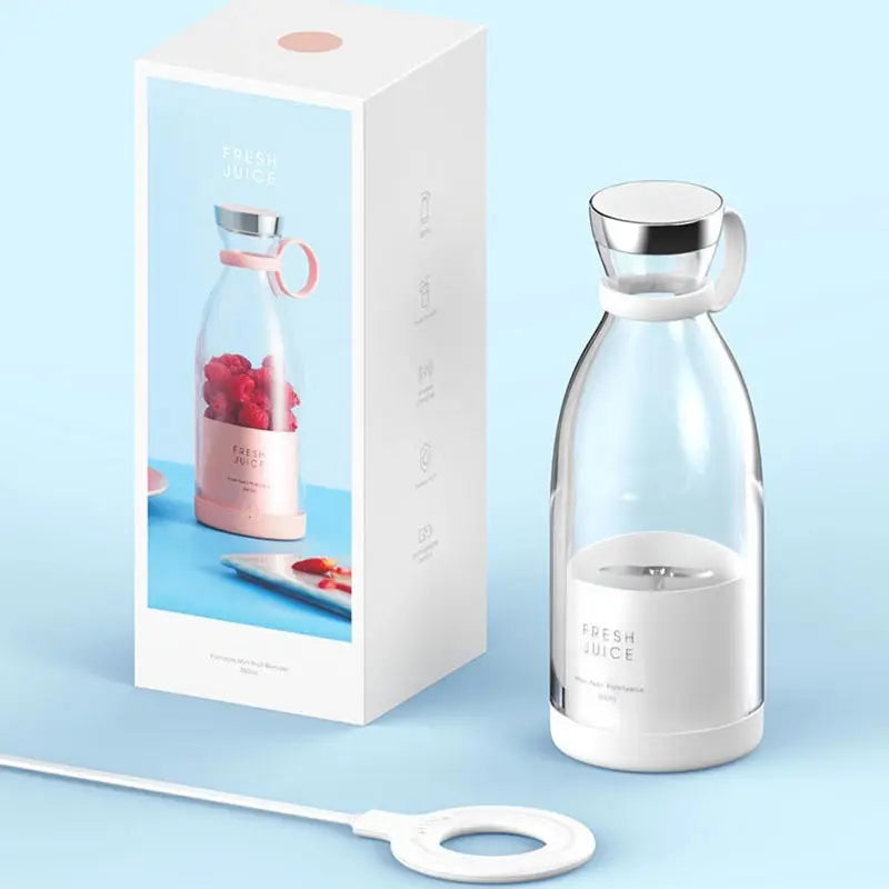 Mini Liquidificador Portátil Com Lâminas Duplas - Carregamento Via USB