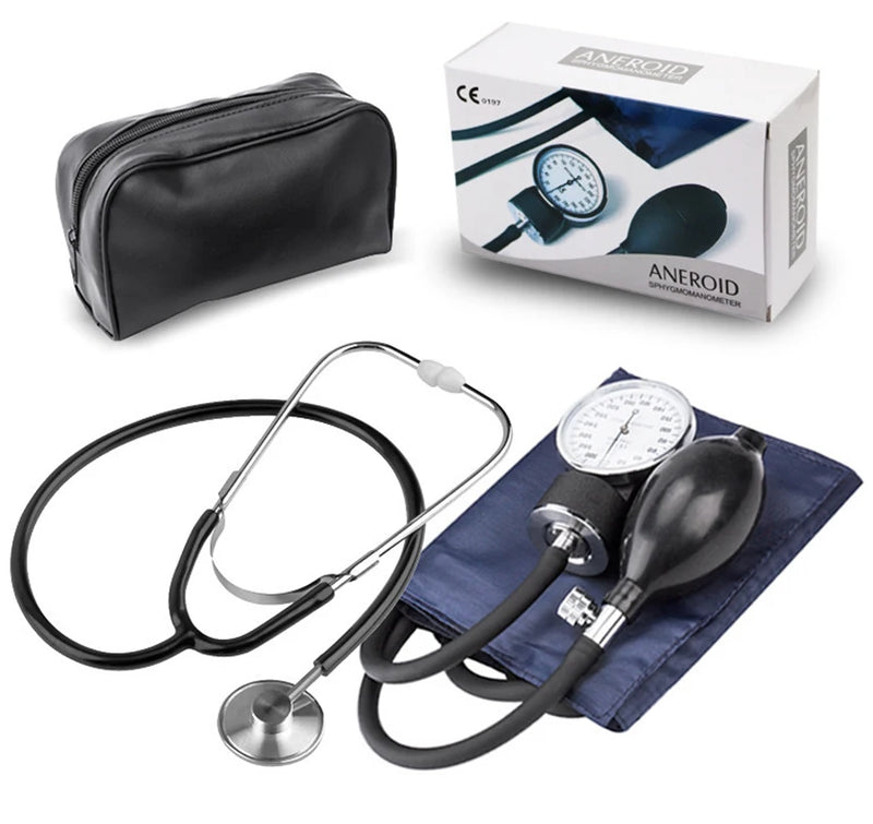 Kit Medidor de Pressão Arterial Manual + Estetoscópio
