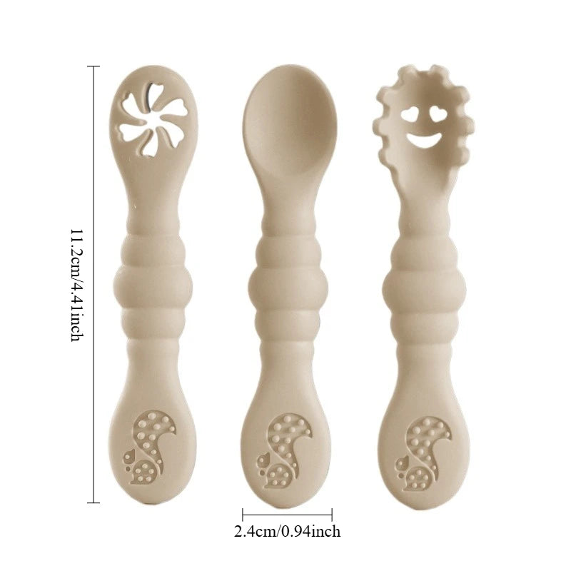 Kit De Talheres Infantil 3 Peças Com Ventosa Encantaditos