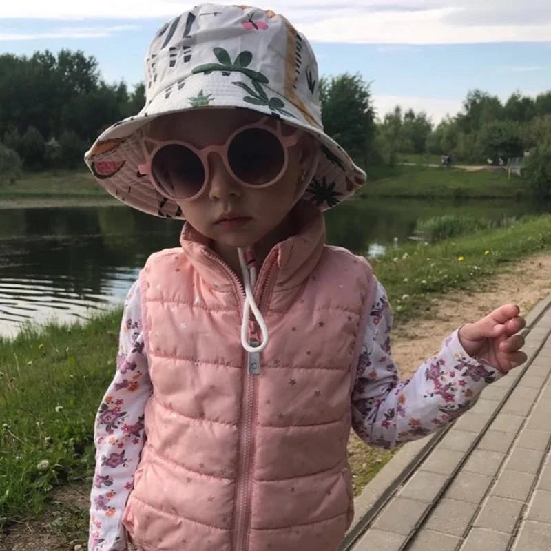 Chapéu De Verão Infantil Com Proteção UV Estampado