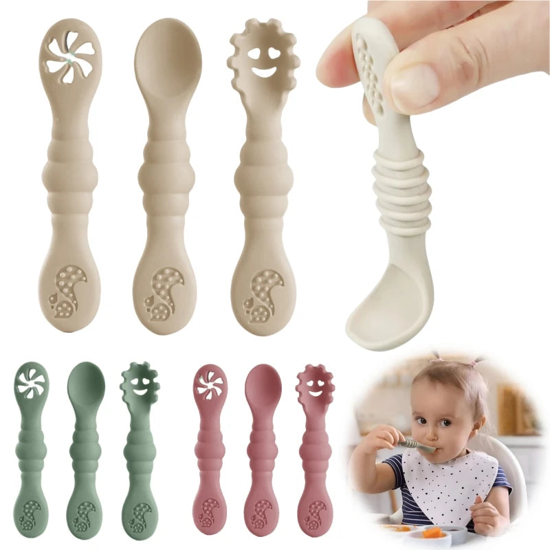 Kit De Talheres Infantil 3 Peças Com Ventosa Encantaditos