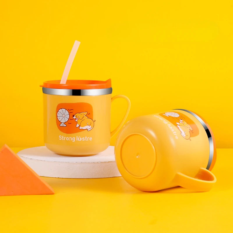 Caneca Infantil De Aço Inoxidável 250ml Encantaditos