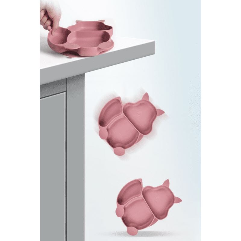 Kit 8 Peças, Prato Formato Esquilo Com Ventosa, Babador, Conjunto Alimentação Para Bebê